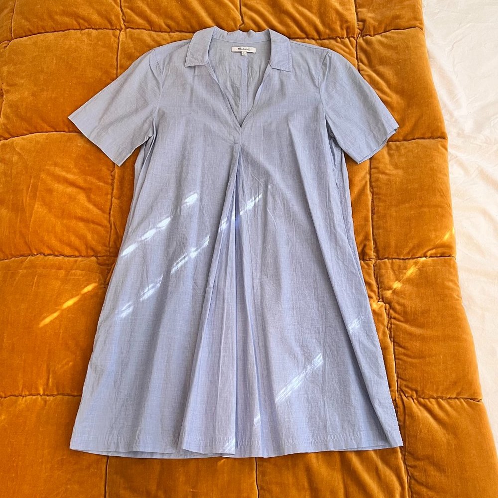 Madewell Swingout Shirtdress Blue Women's SMALL